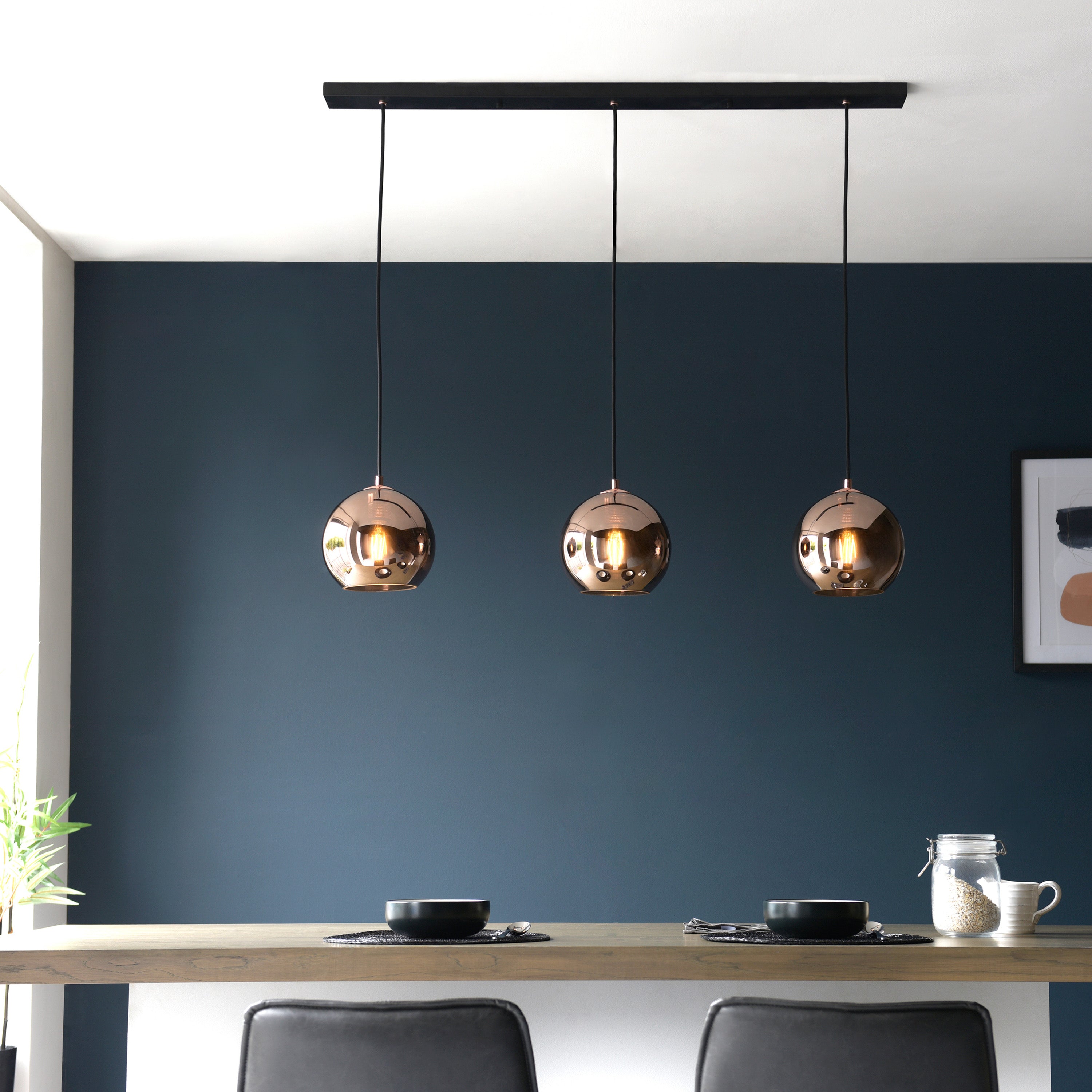Belver Copper Dome Pendant Light Strip